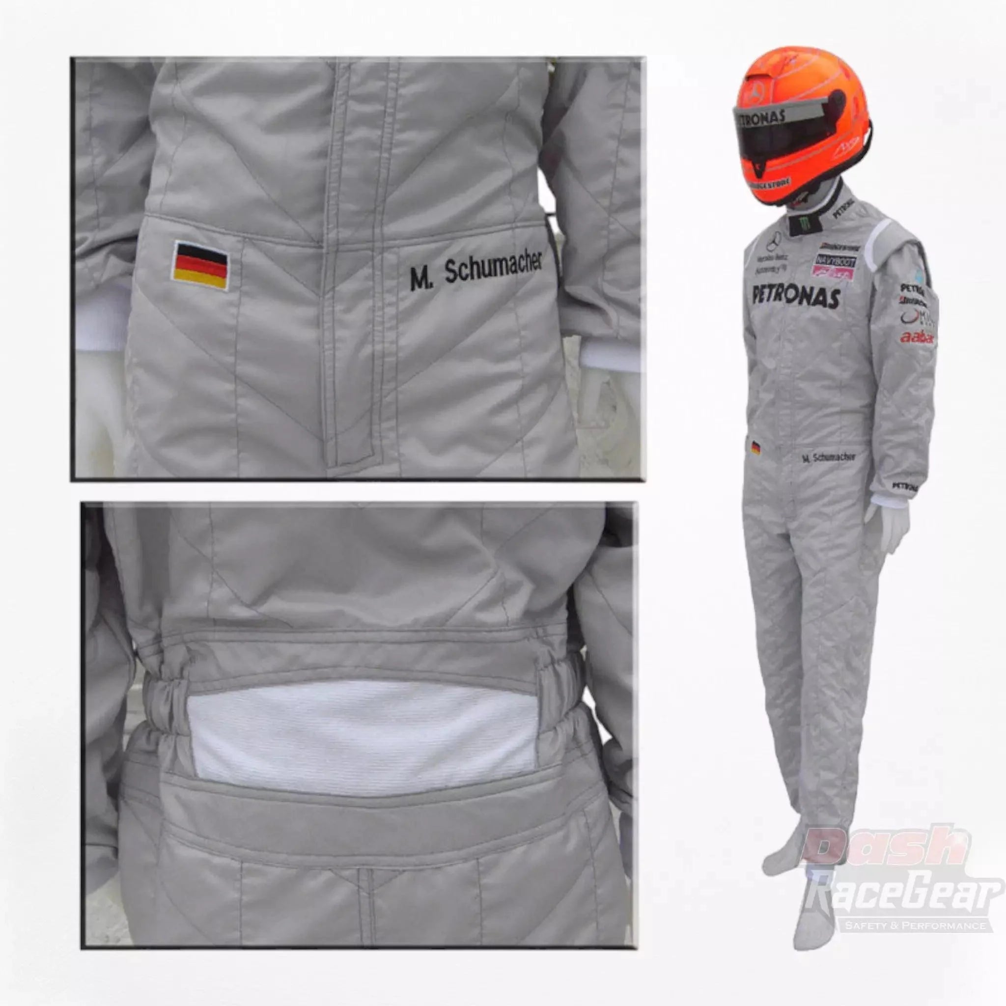 2010 Michael Schumacher Mercedes Benz F1 Embroiderd Racing Suit - Dash Racegear