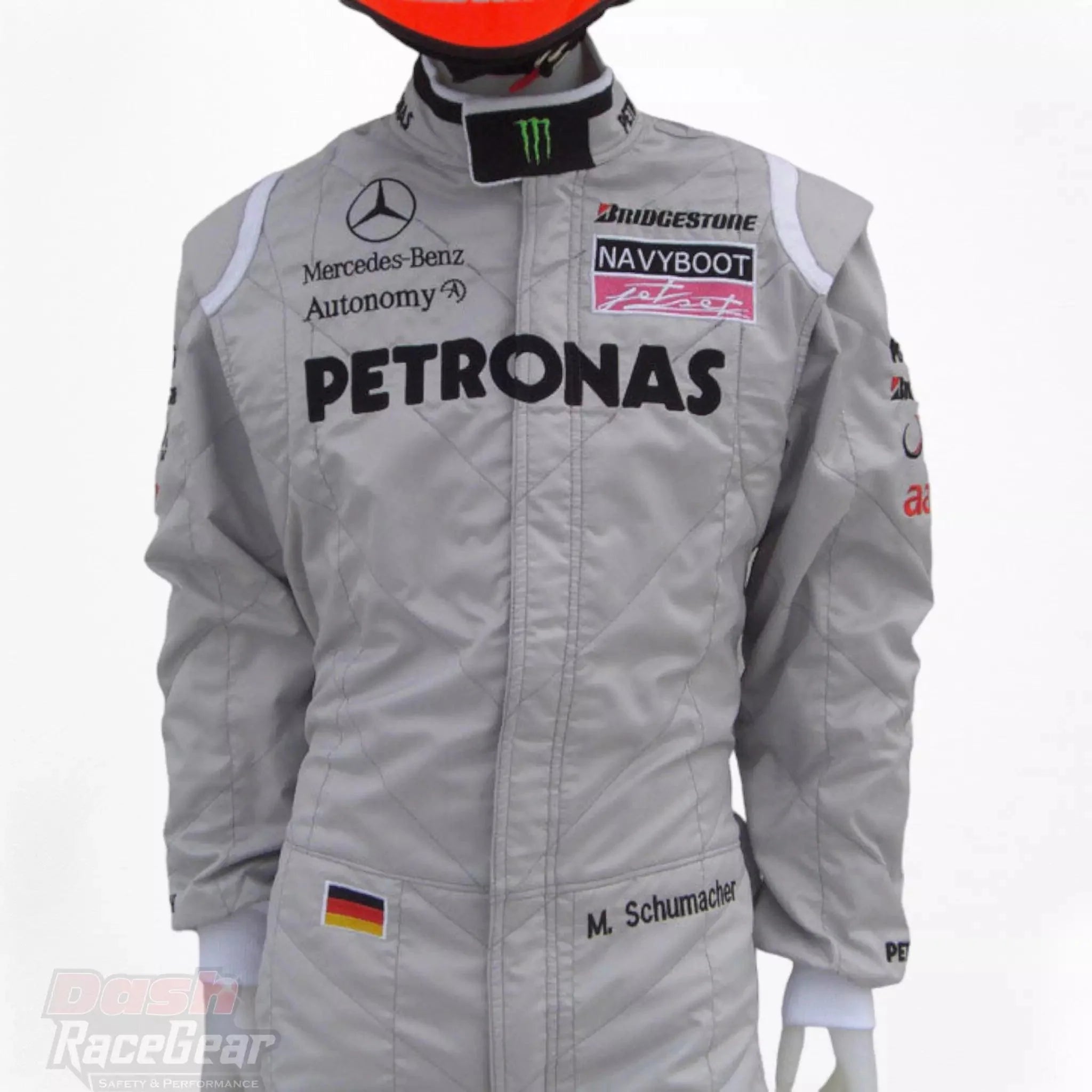 2010 Michael Schumacher Mercedes Benz F1 Embroiderd Racing Suit - Dash Racegear 