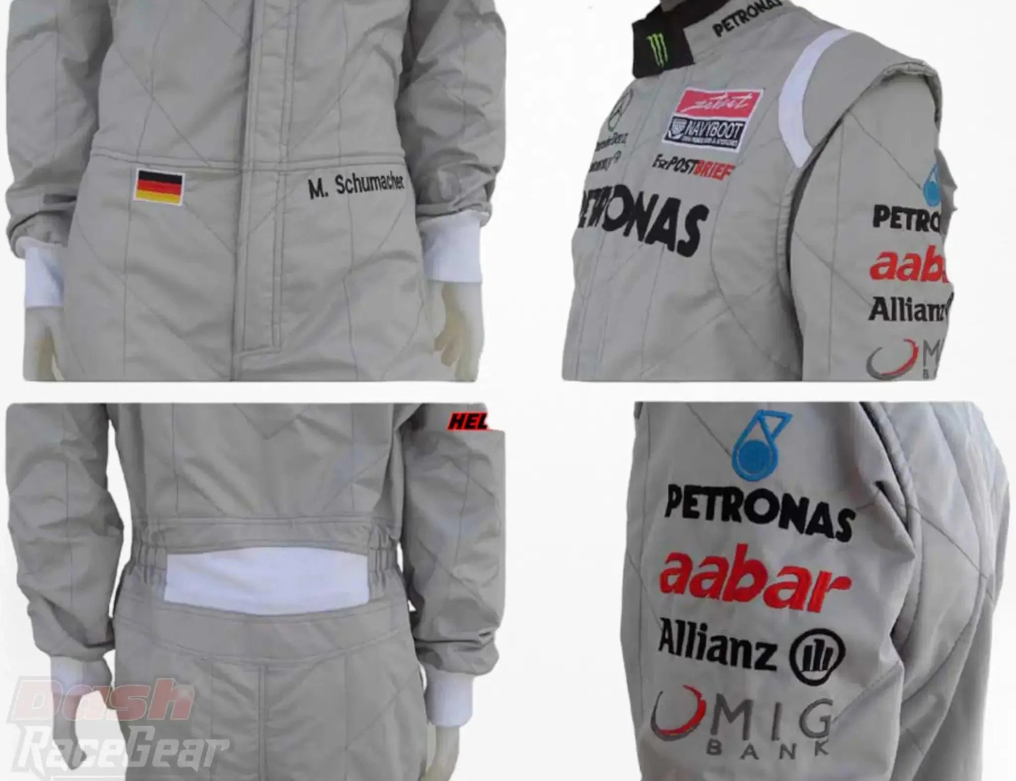 2011 Michael Schumacher Mercedes Benz F1 Embroidered Racing Suit - Dash Racegear 