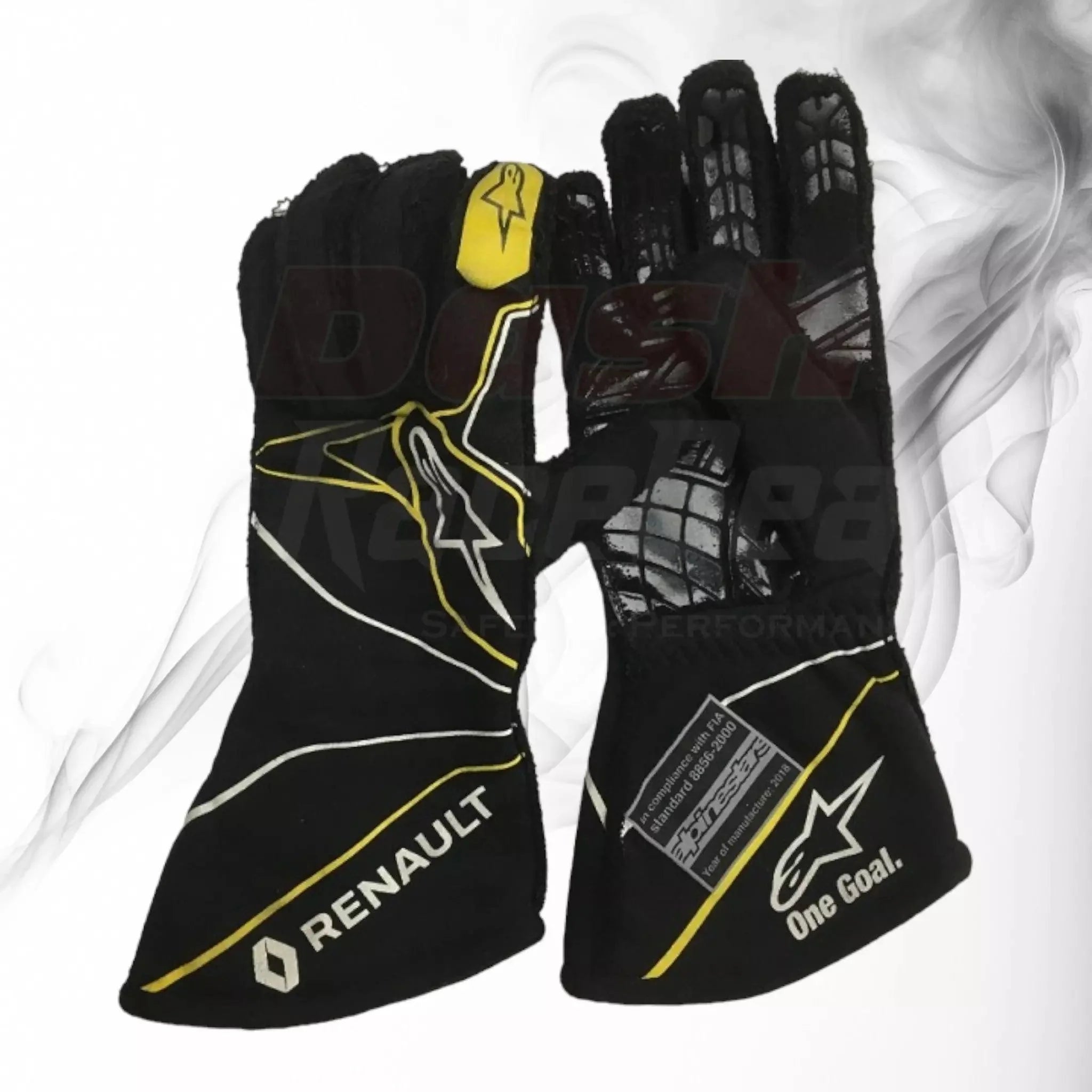 2018 Carlos Sainz Renault F1 Team Race Gloves - Dash Racegear 