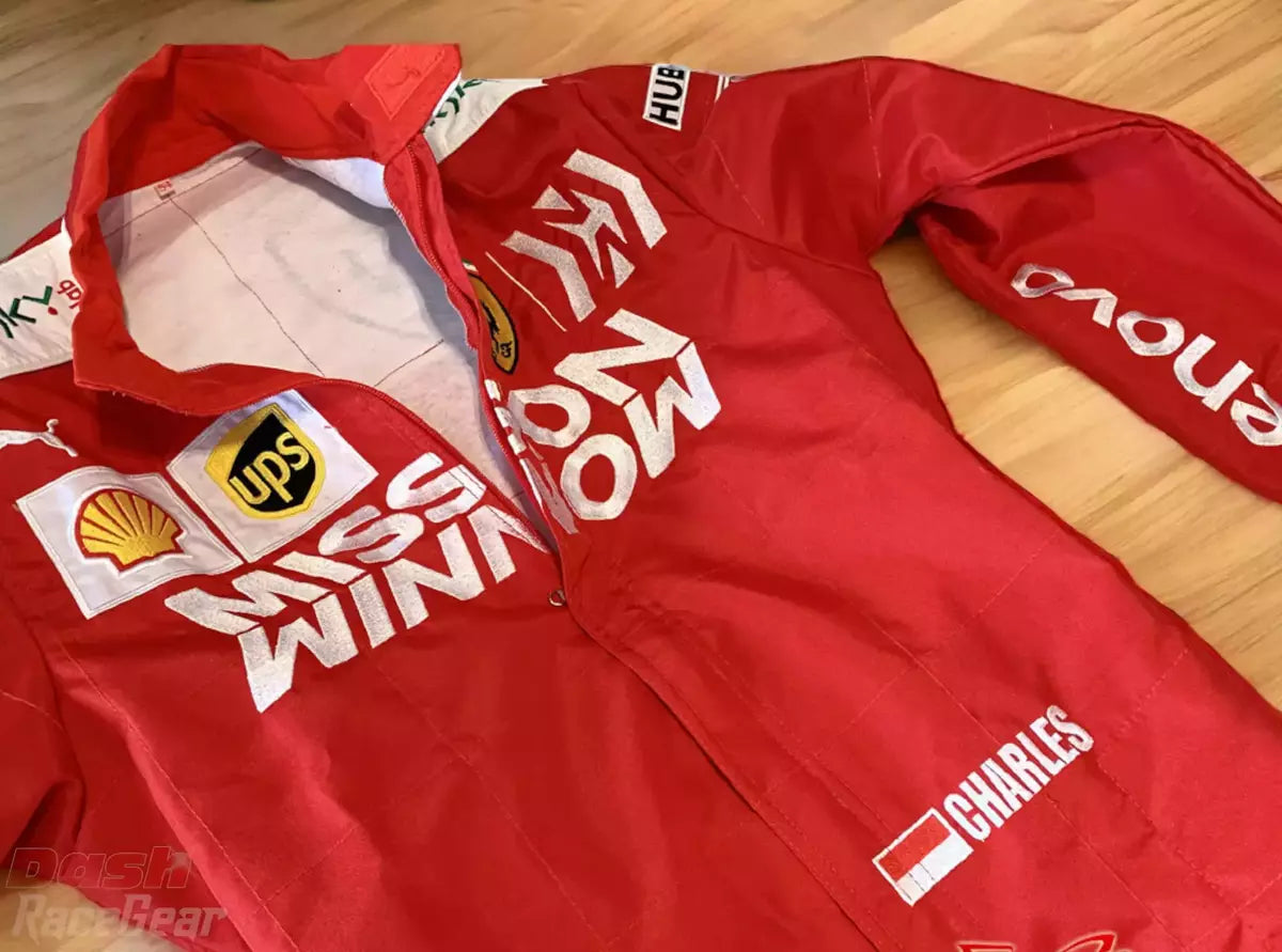 2019 Charles Leclerc Ferrari Mission Winnow F1 Embroidered Racing Suit