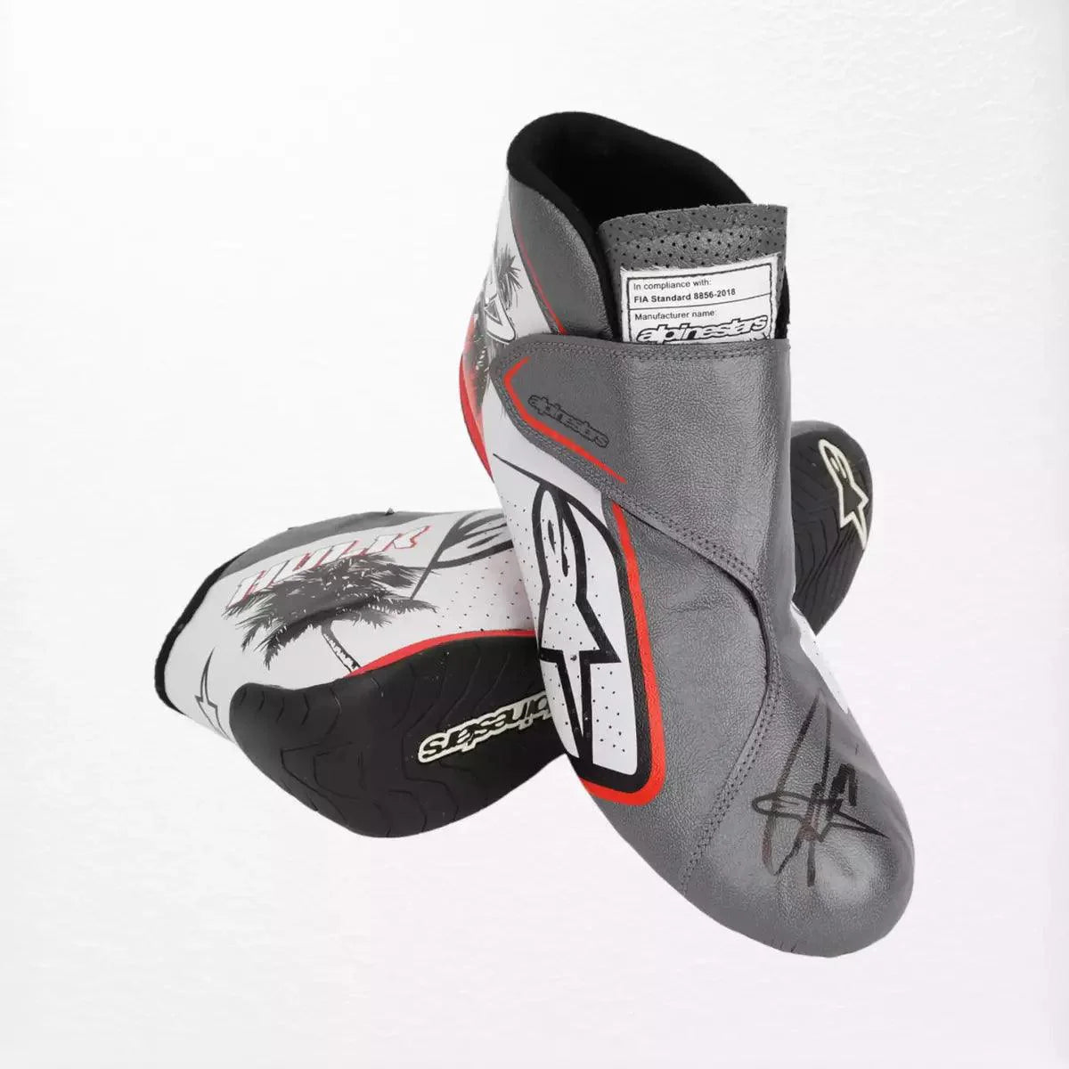 2023 Kevin Magnussen Haas F1 Team Race Boots - Miami GP - Dash Racegear 