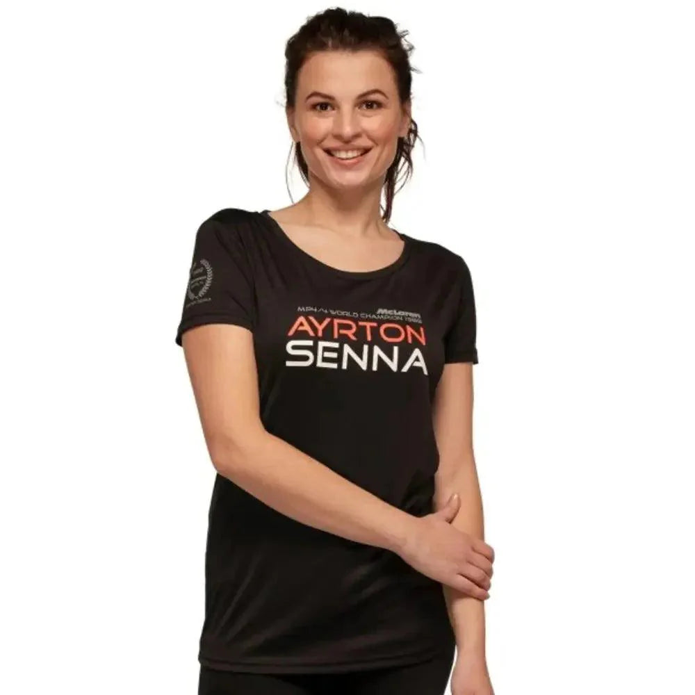 Ayrton Senna Ladies T-Shirt McLaren World Champion 1988 - Dash Racegear 