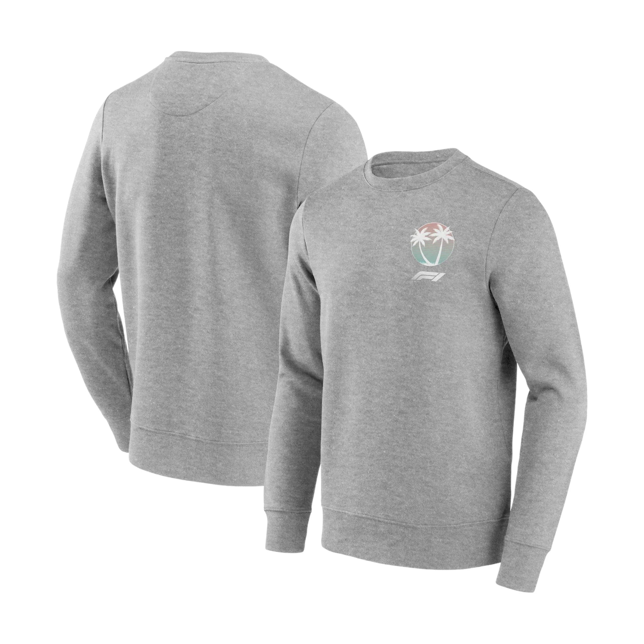 Formula 1 Beach Club Graphic Crew Sweatshirt Sports Gray