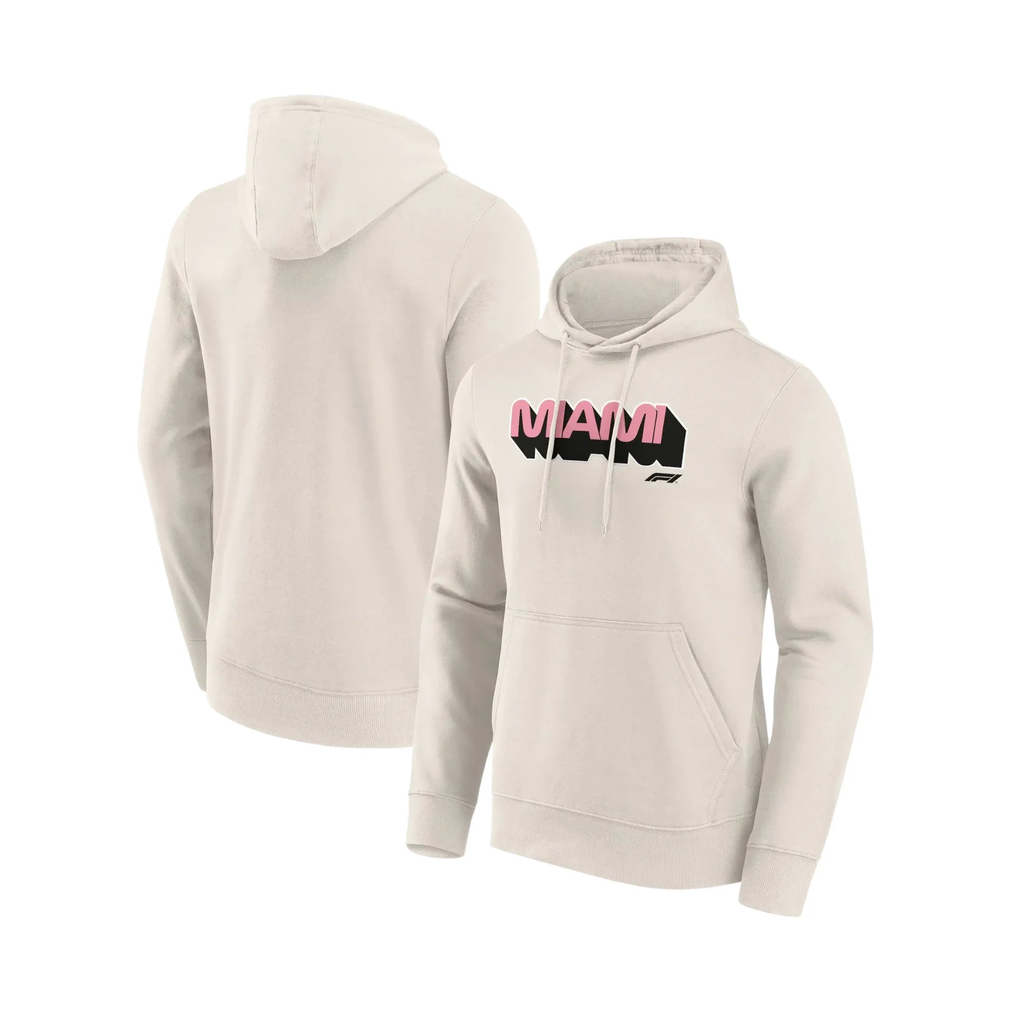 Formula 1 Miami Wordmark Graphic Hoodie Off White DASH RACEGEAR