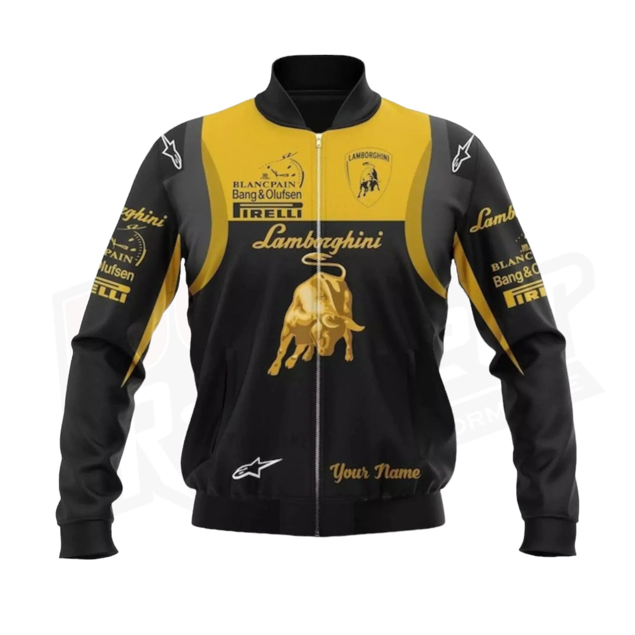 Lamborghini Over Print Custom Bomber Jacket Dash racegear