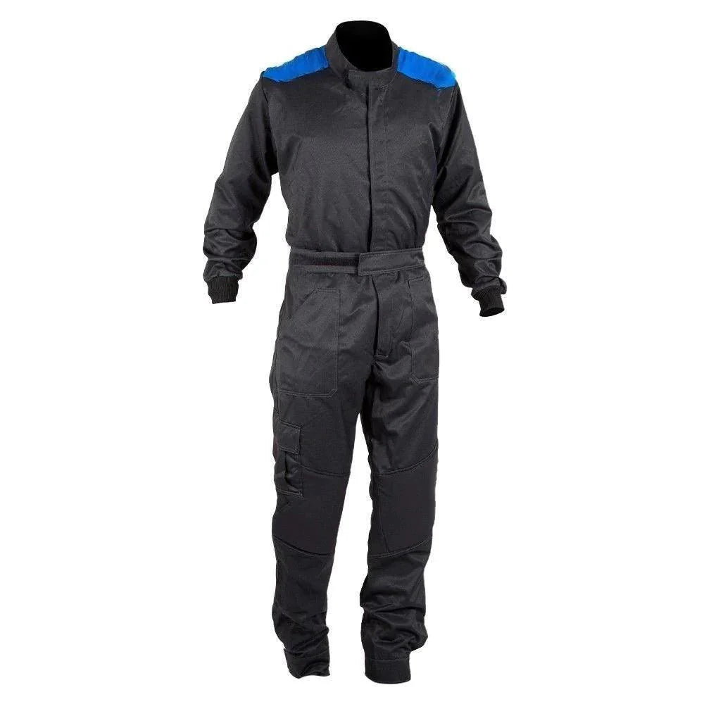 MECHANIC SUIT BLACK-DAZZLING BLUE - Dash Racegear