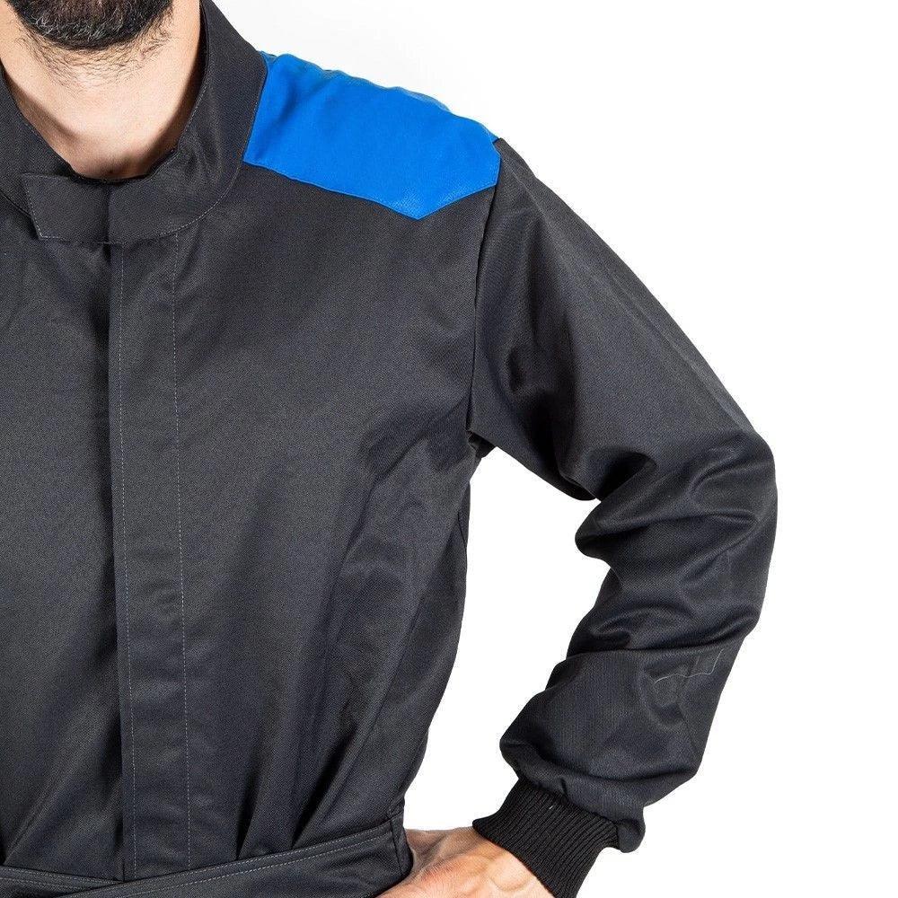 MECHANIC SUIT BLACK-DAZZLING BLUE - Dash Racegear