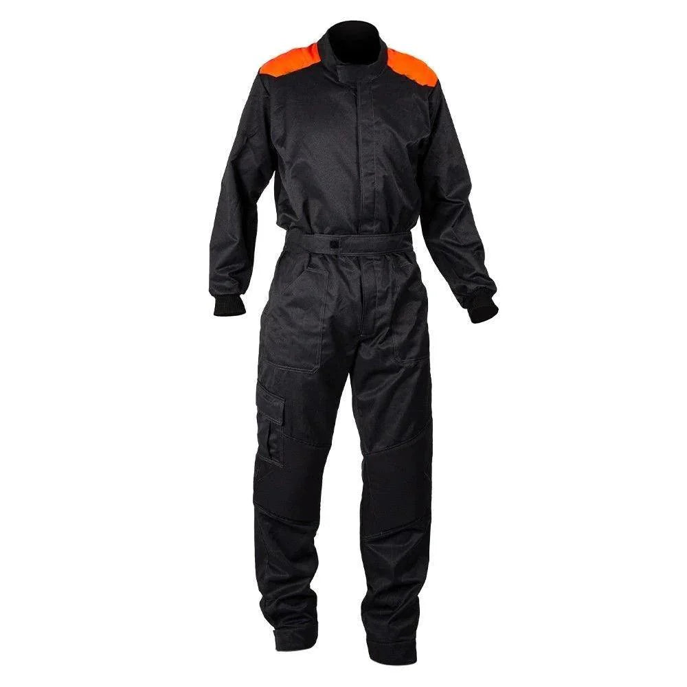 MECHANIC SUIT BLACK-FLUOR RED - Dash Racegear