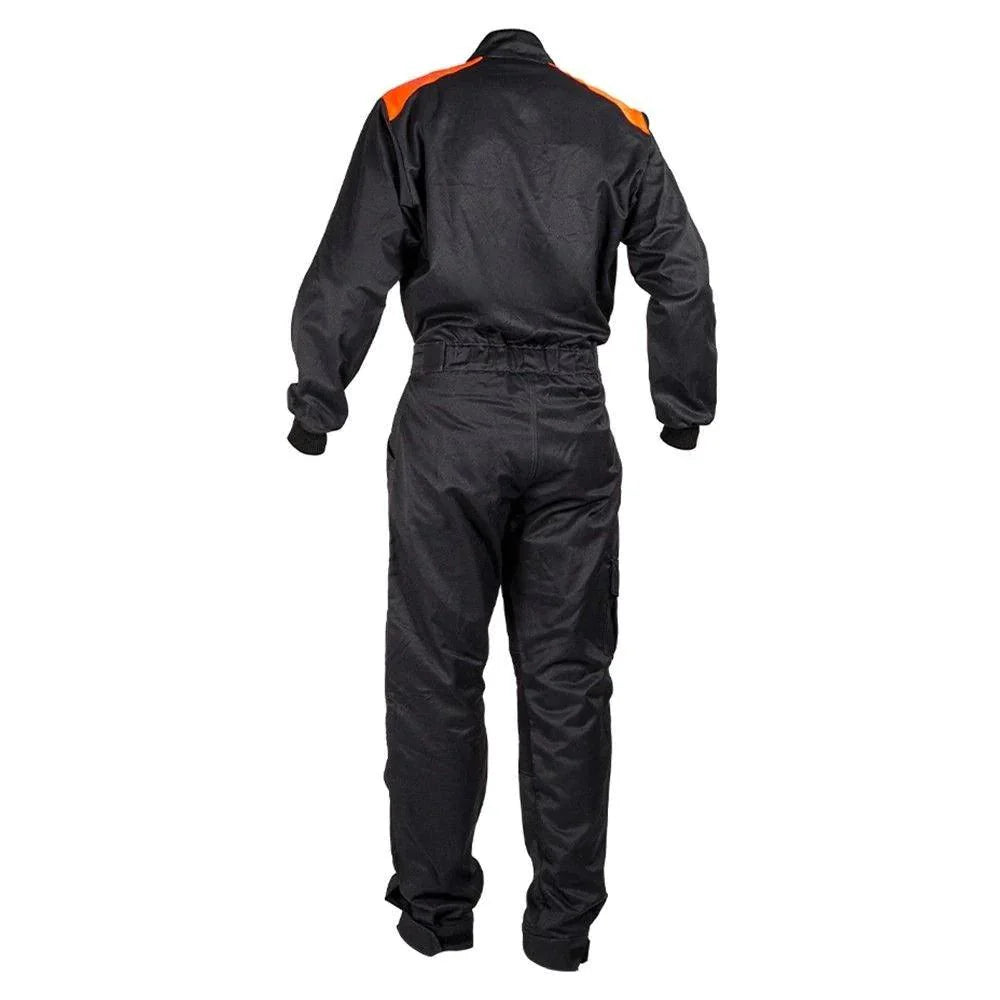 MECHANIC SUIT BLACK-FLUOR RED - Dash Racegear