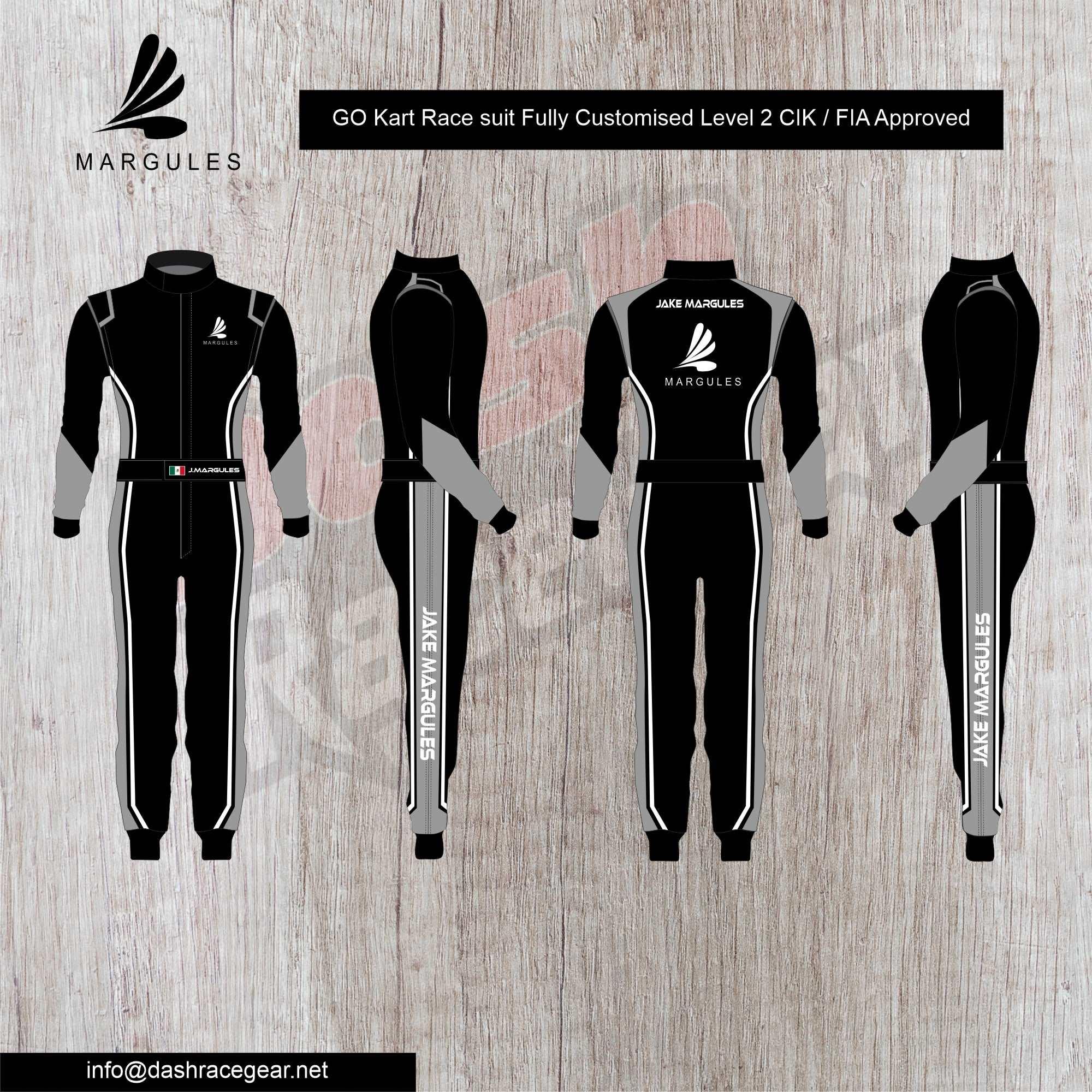 Margules Customized Go karting Suit DASH RACEGEAR