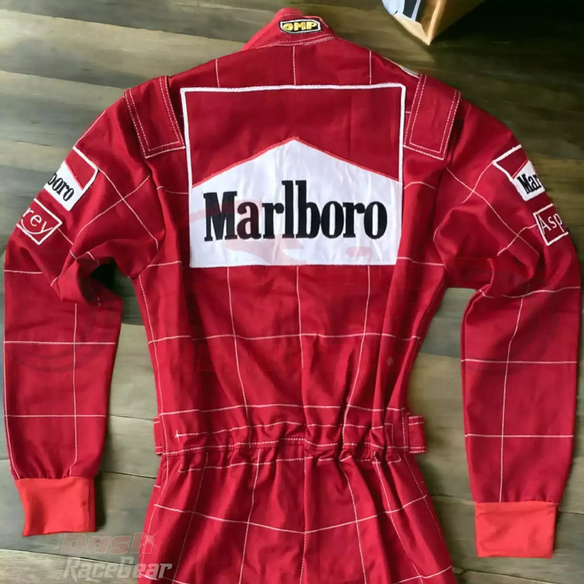 Traje de carreras bordado de Michael Schumacher para Ferrari F1 1996 