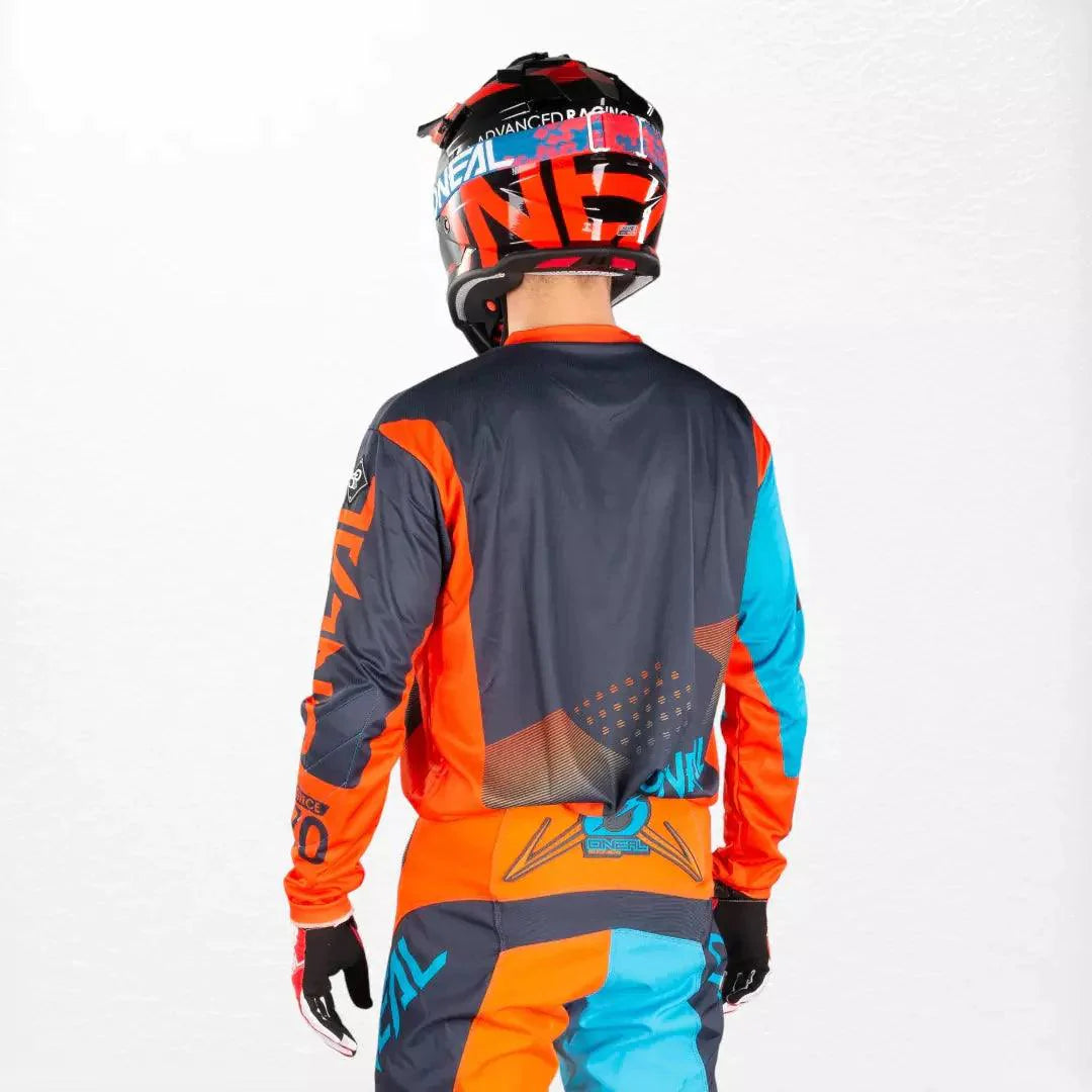 O'Neal Element Factor MX Jersey Gray-Orange-Blue - Dash Racegear