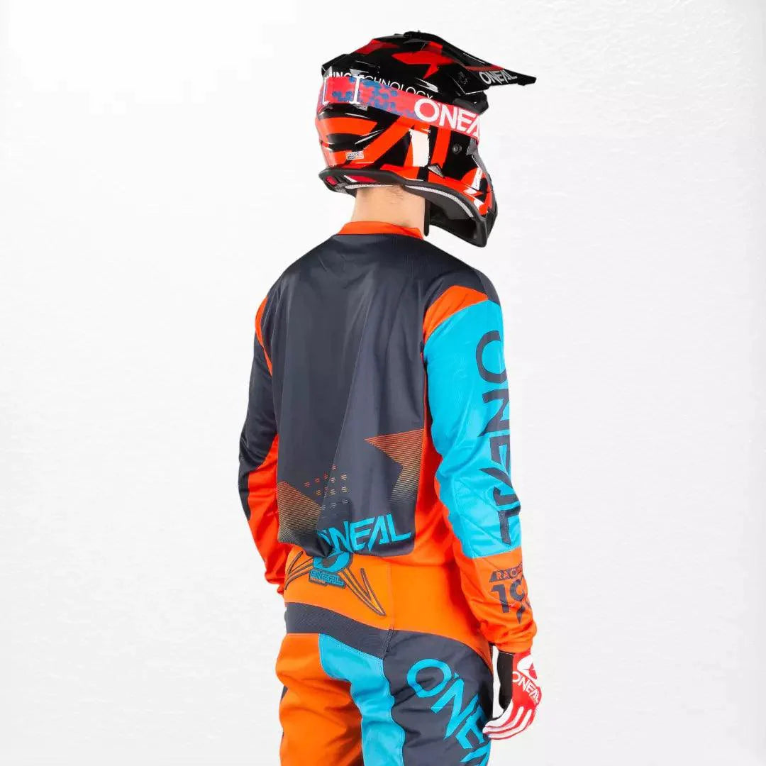 O'Neal Element Factor MX Jersey Gray-Orange-Blue - Dash Racegear 