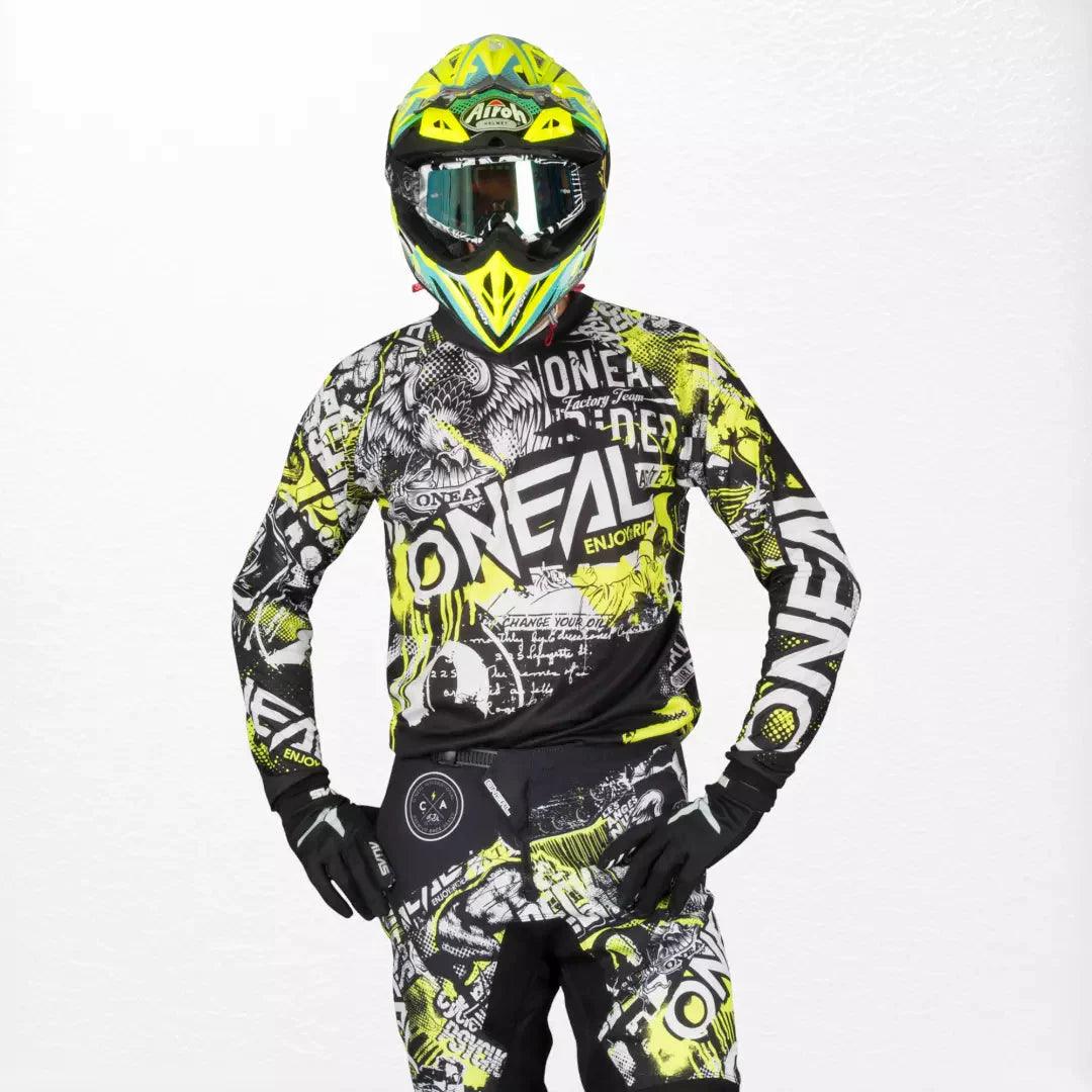 O'Neal Element Jersey Attack Black-HiVis - Dash Racegear 