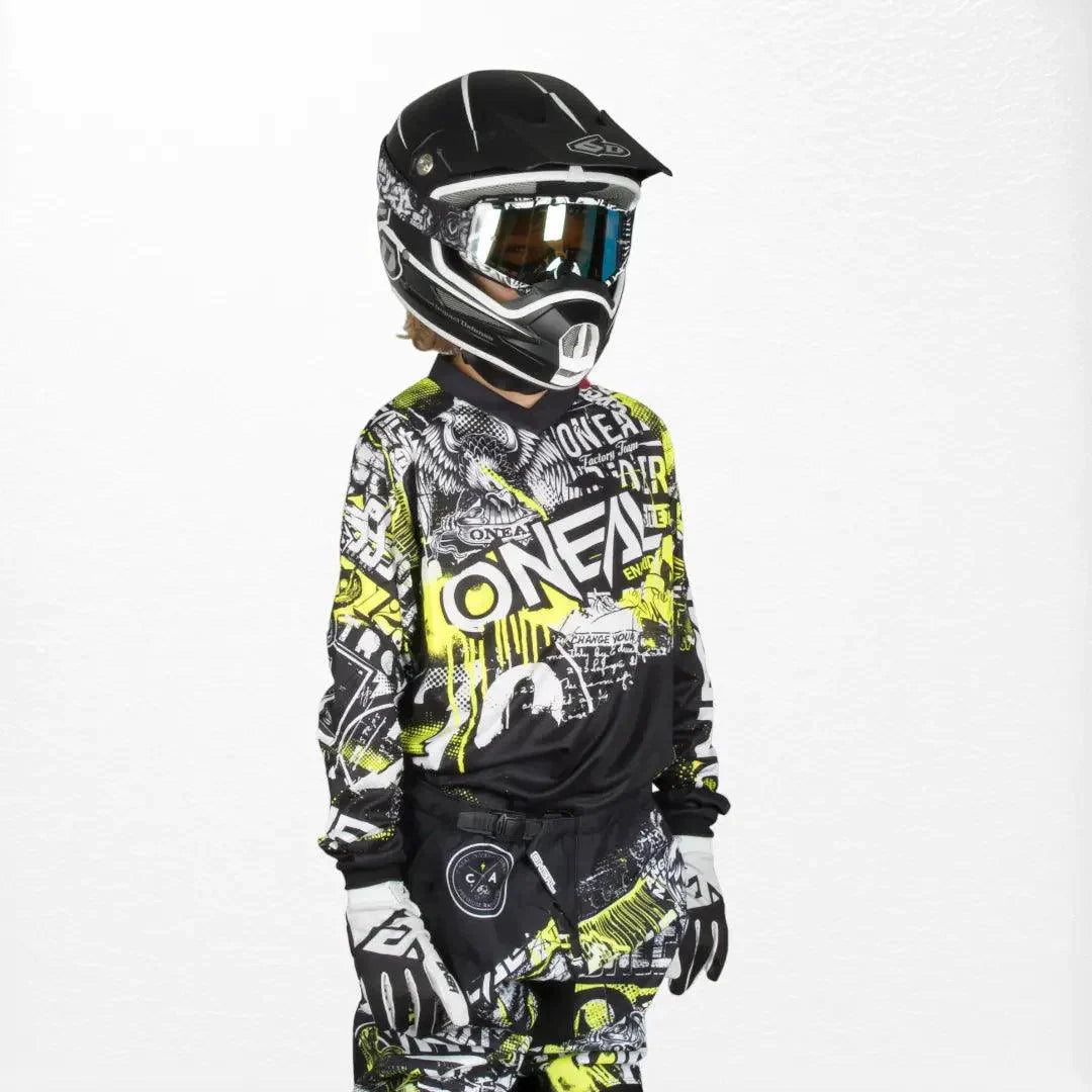 O'Neal Youth Element Jersey Attack Black-HiVIs - Dash Racegear 