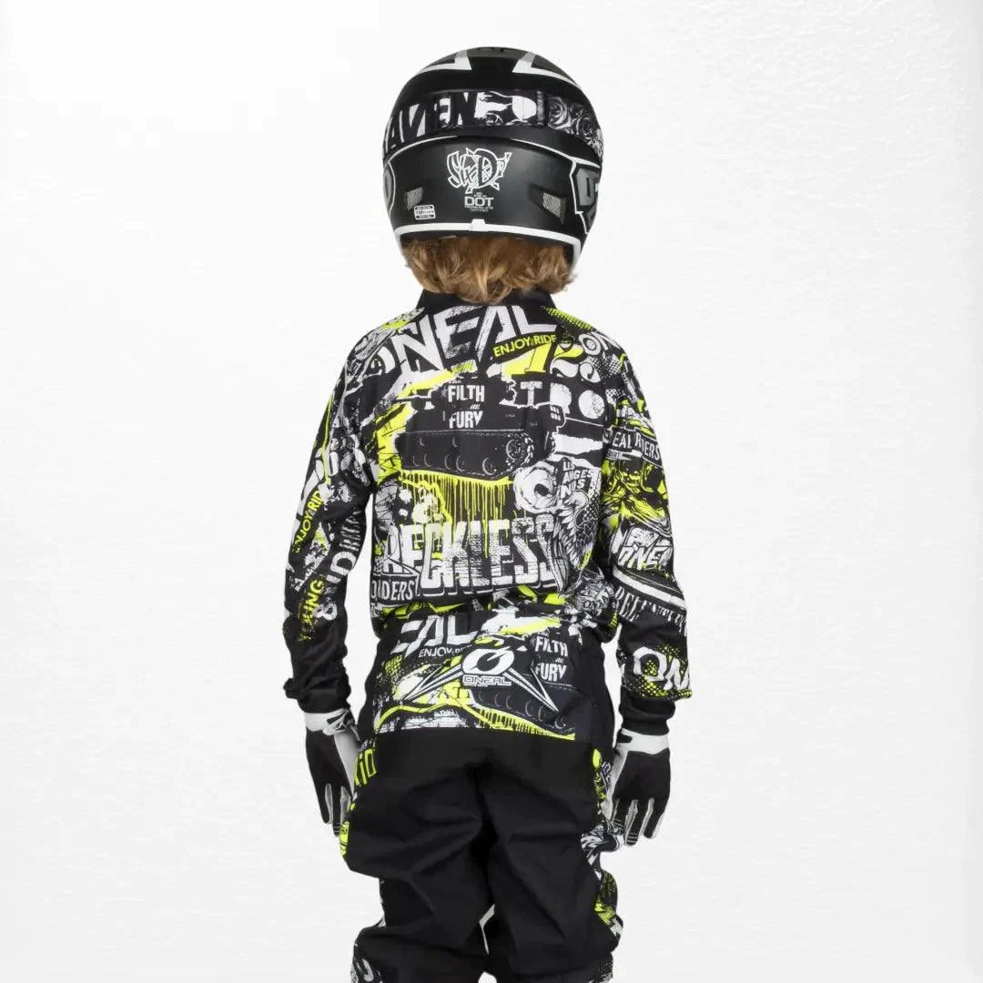 O'Neal Youth Element Jersey Attack Black-HiVIs - Dash Racegear 