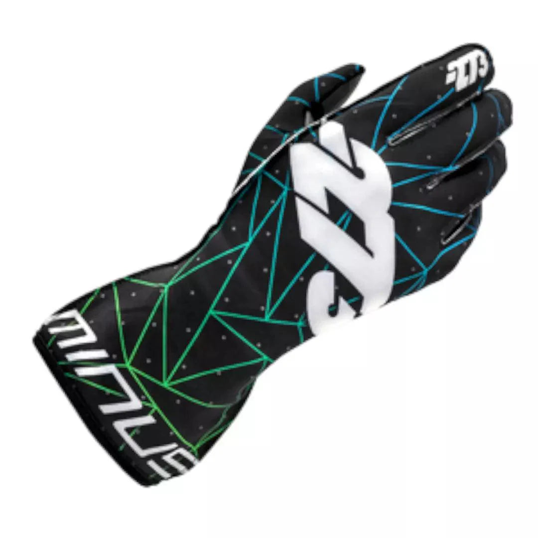 POLY EVO Black/Green/Cyan Gloves DASH RACWGEAR