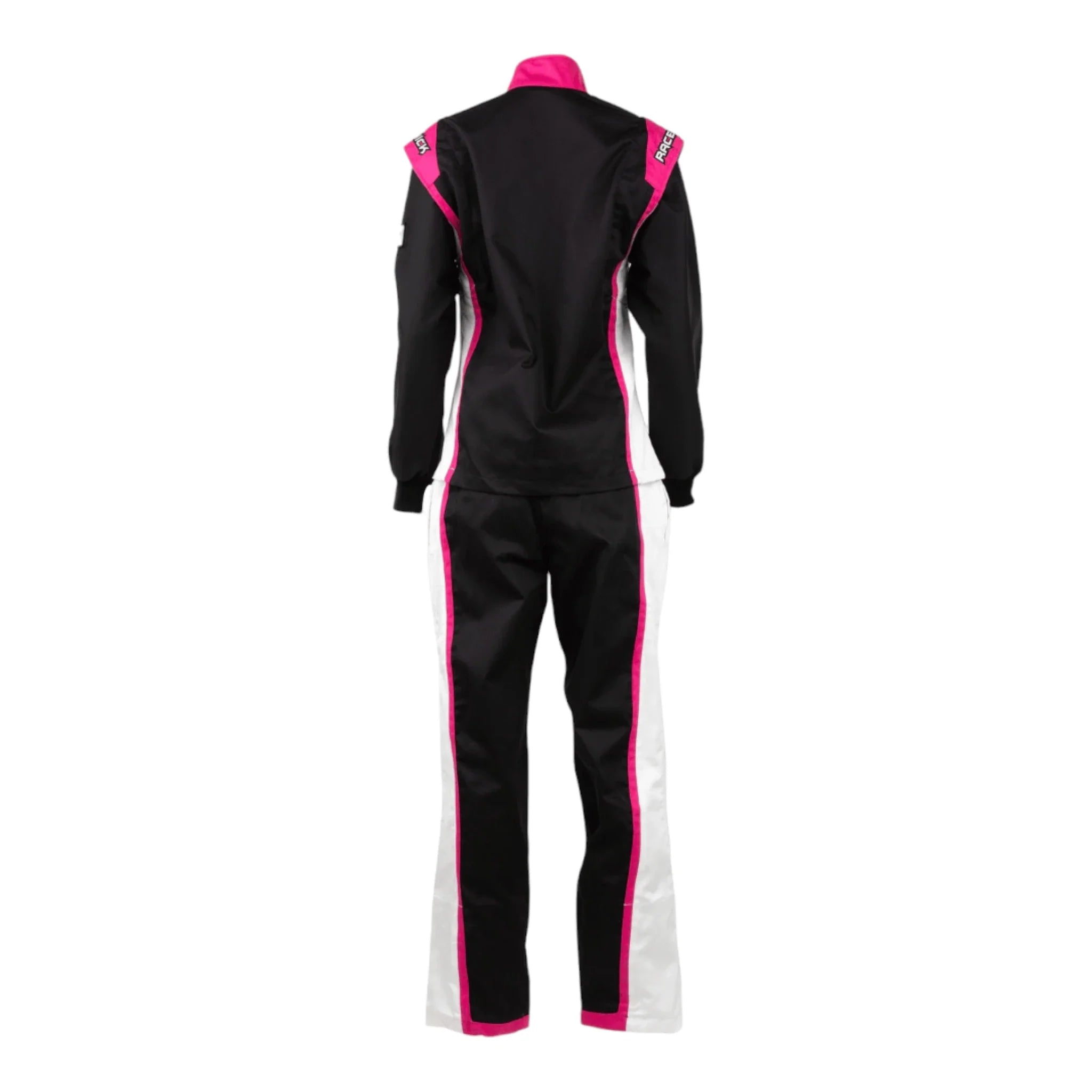 RACECHICK FIERCE TWO-PIECE WOMEN'S AUTO RACING SUIT SFI 3.2A/5 (BLACK/PINK)