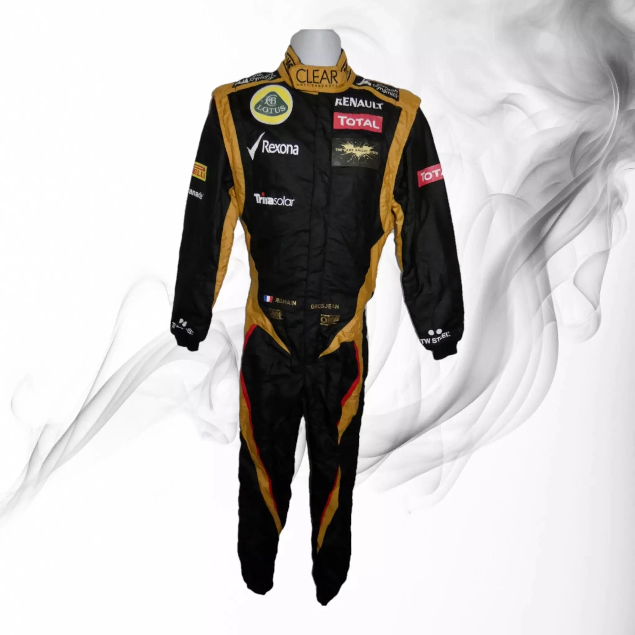 Romain Grosjean 2012 British GP ‘The dark knight rises’ Lotus F1 race suit - Dash Racegear 