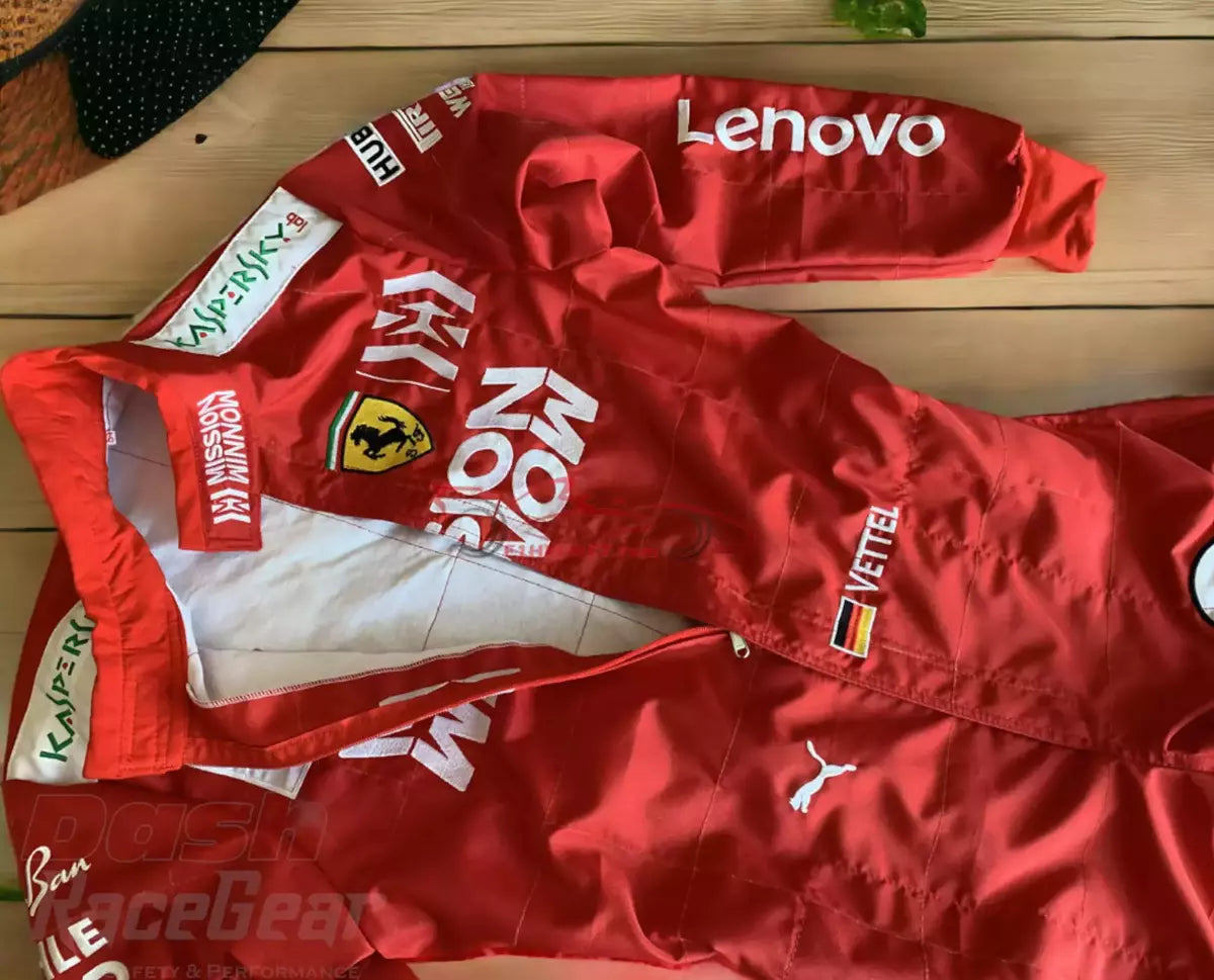 Sebastian Vettel Ferrari Mission Winnow F1 Embroidered Racing Suit