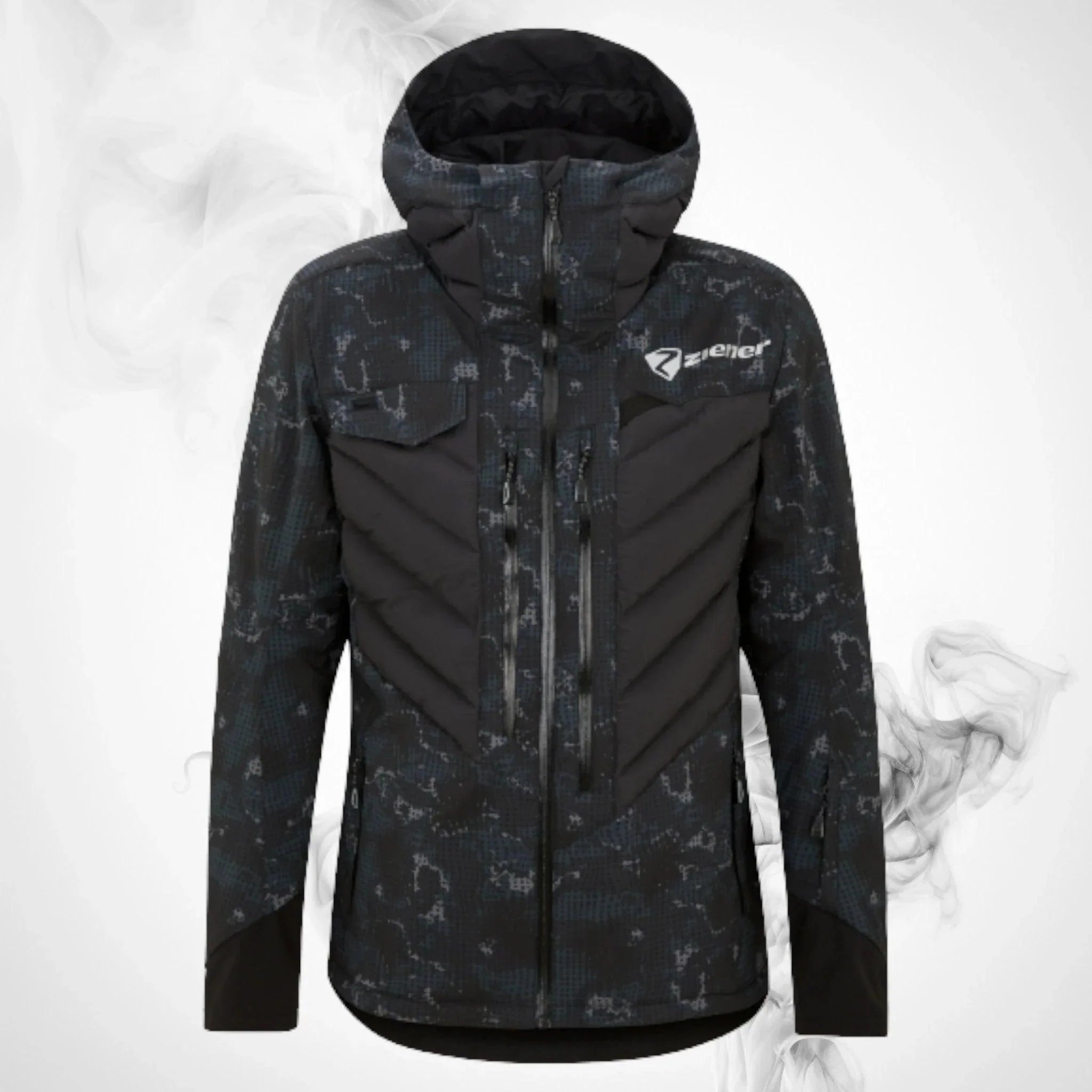 Ski Ziener RCE Coach Jacket Man Black Foggy Print - Dash Racegear 