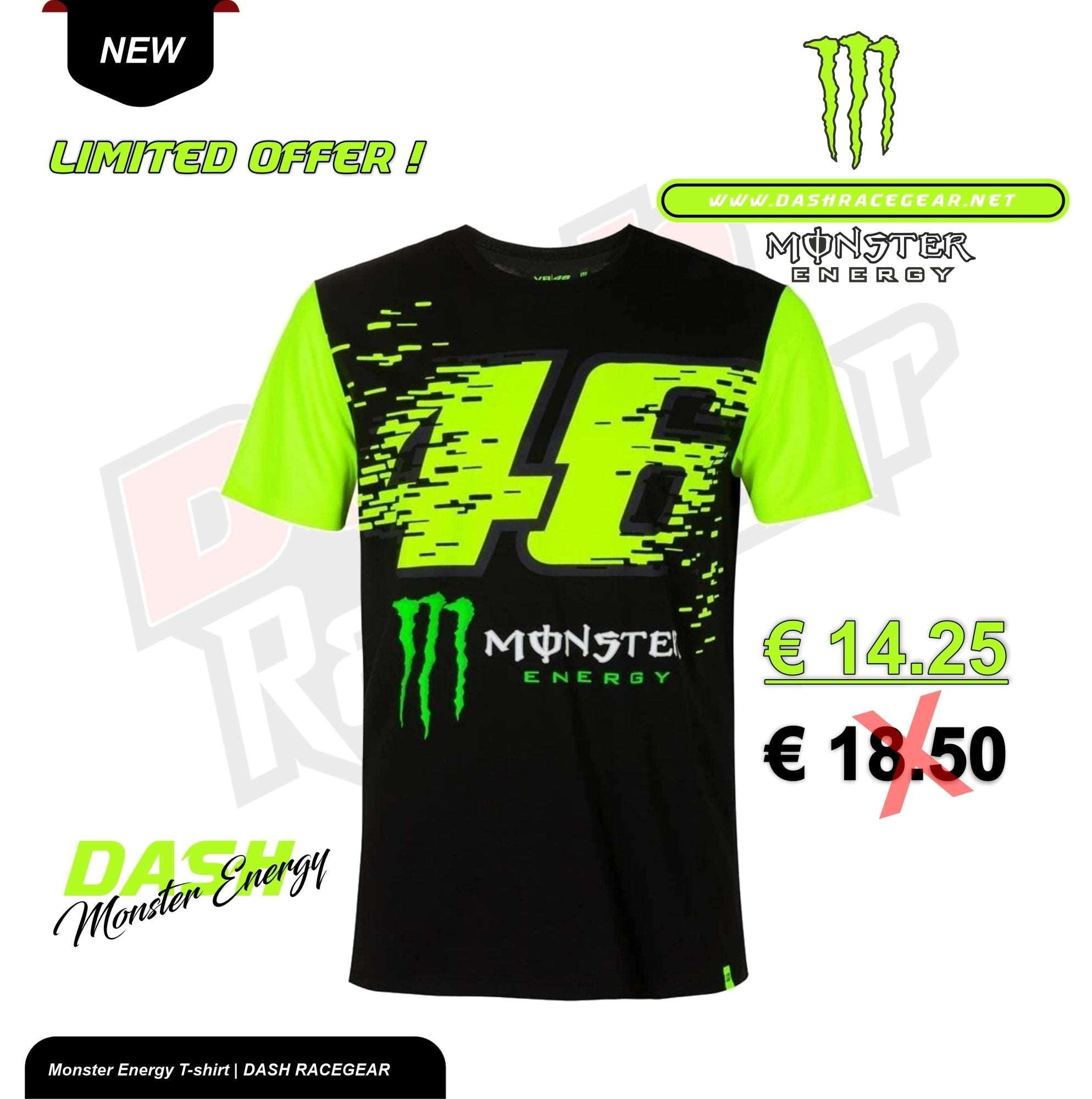 VALENTINO ROSSI VR46  MONSTER ENERGY T-SHIRT DASH RACEGEAR