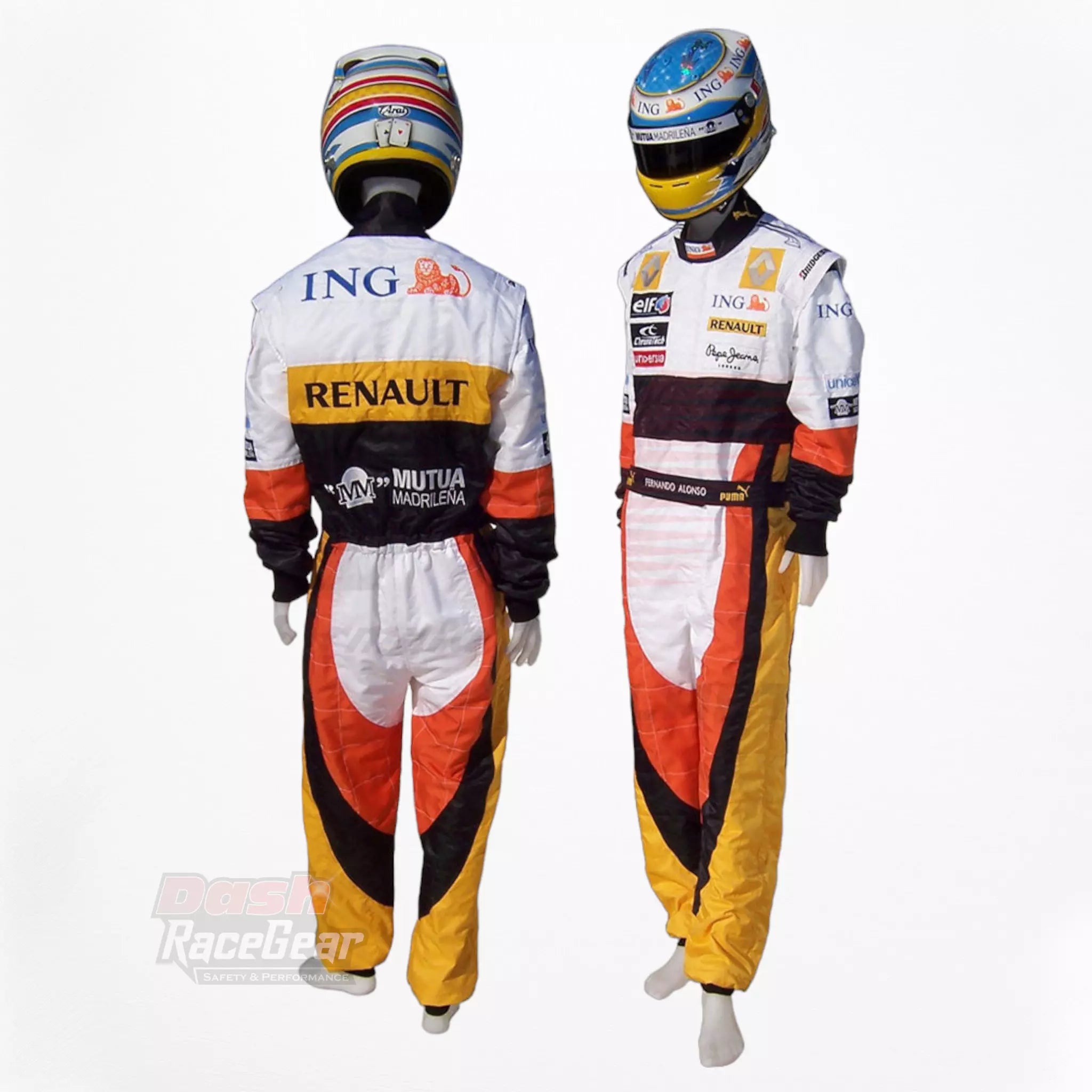 2008 Fernando Alonso Renault F1 Embroidered Racing Suit