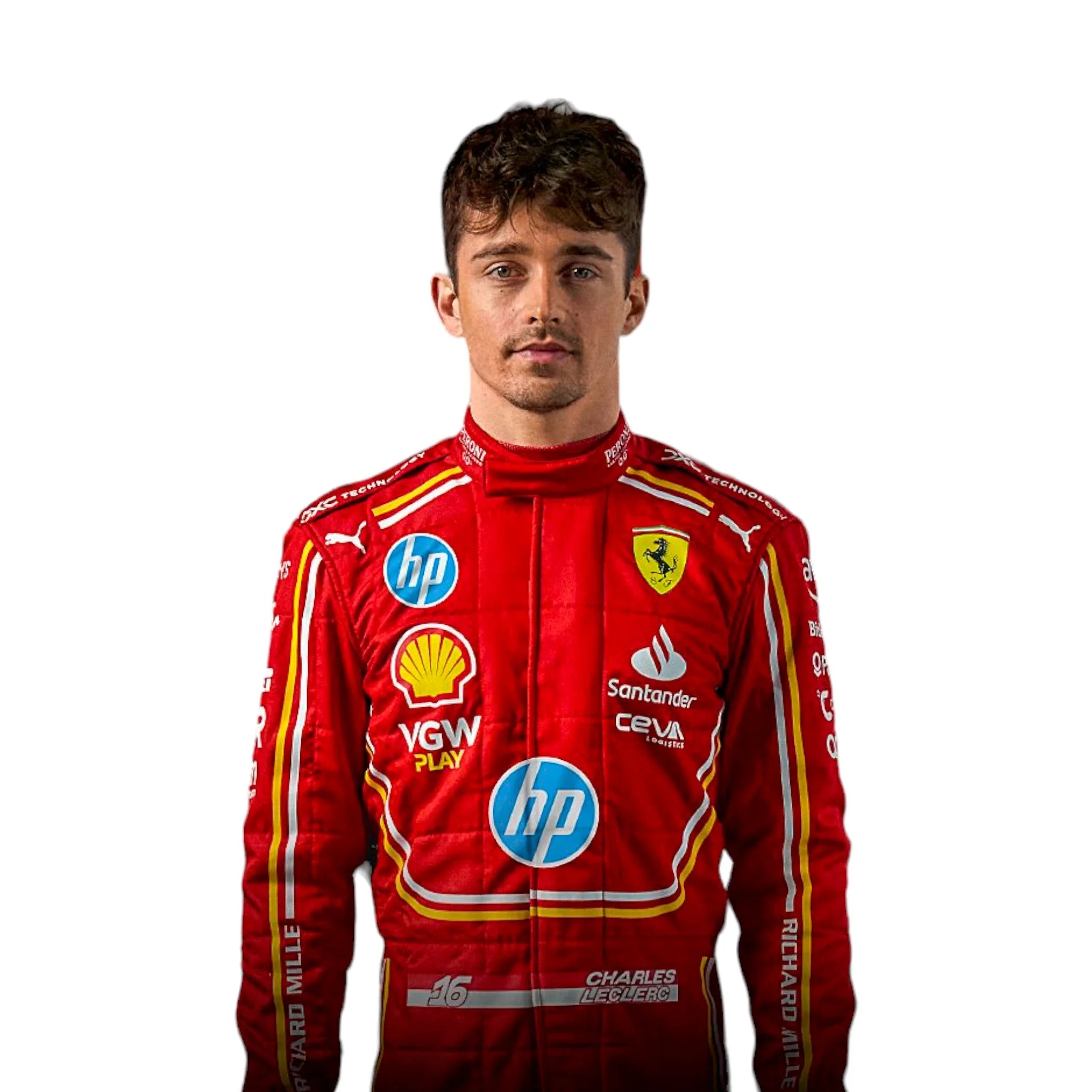 Mono de carrera Scuderia Ferrari HP Charles Leclerc del GP de Mónaco 2024